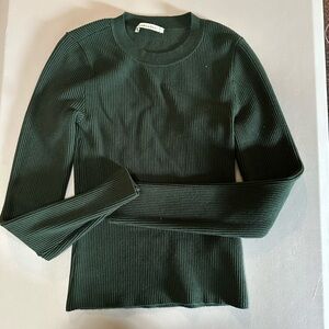 emerald green abercrombie long sleeve size xs